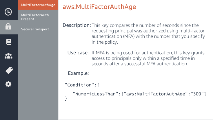 c03 iam globalconditionkeys MultiFactorAuthAge