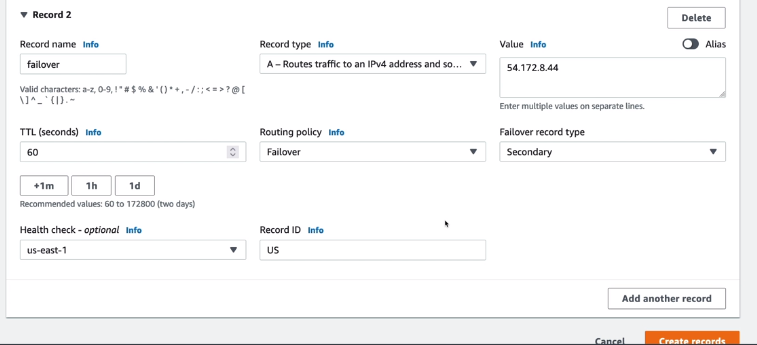 c03 route53 routingpoilicies failover 2